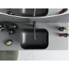 Mexen Rita countertop washbasin 45 x 32 cm, matte black/silver line pattern - 21084573