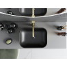 Mexen Rita countertop washbasin 45 x 32 cm, black matte/gold pattern lines - 21084577
