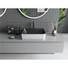 Mexen Catia countertop sink 48 x 37 cm, black matte/silver line pattern - 21314873