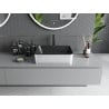 Mexen Catia countertop washbasin 48 x 37 cm, black matt/Silver line pattern - 21314873