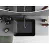 Mexen Catia countertop washbasin 48 x 37 cm, black matt/Silver line pattern - 21314873