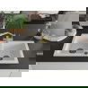 Mexen Mario 2-compartment granite sink with a kitchen mixer tap Duo, white - 6504-20-671701-57-B