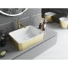 Mexen Catia countertop washbasin 48 x 38 cm, white/gold line pattern - 21314817