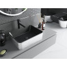 Mexen Catia countertop sink 48 x 37 cm, black matte/silver line pattern - 21314873