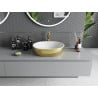Mexen Viki countertop washbasin 48 x 35 cm, white/gold scale pattern - 21054808