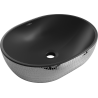 Mexen Viki countertop washbasin 48 x 35 cm, black matt/Silver scales pattern - 21054872