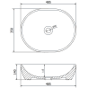 Mexen Viki countertop basin 48 x 35 cm, black matt/silver scale pattern - 21054872