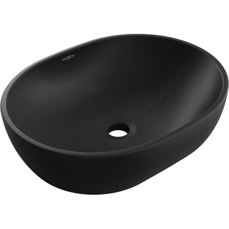 Mexen Viki countertop washbasin 48 x 35 cm, black matt - 21054885