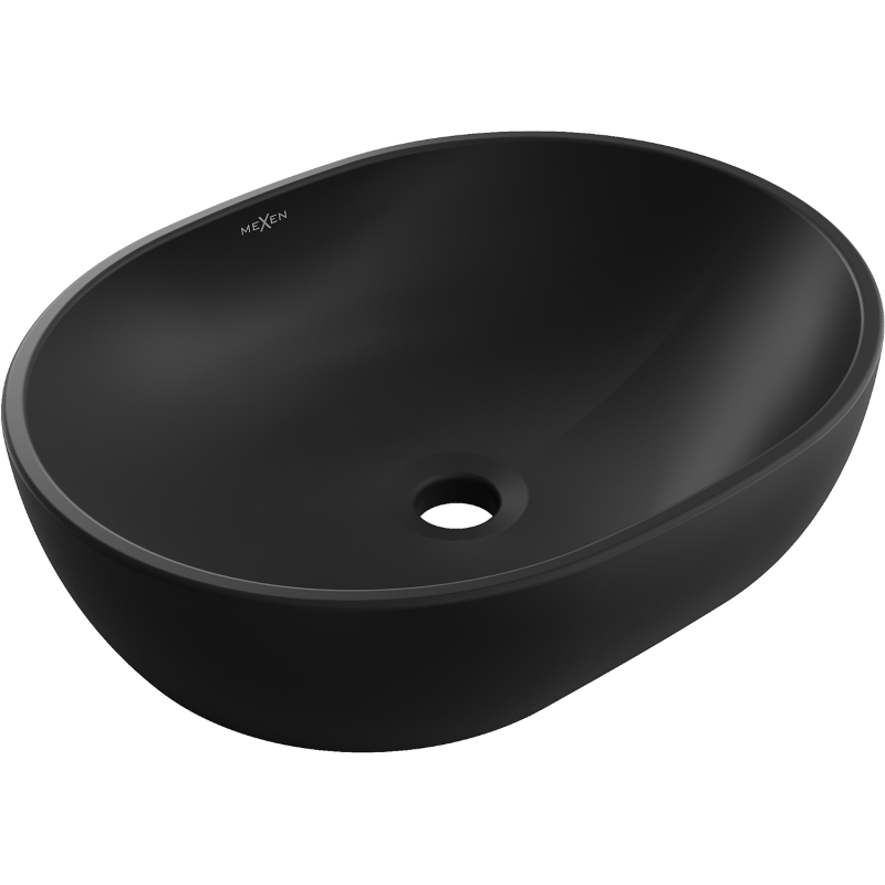 Mexen Viki countertop washbasin 48 x 35 cm, black matte - 21054885