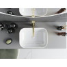 Mexen Rita countertop washbasin 45 x 32 cm, white/gold lines - 21084553