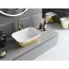 Mexen Rita countertop sink 45 x 32 cm, white/gold - 21084506