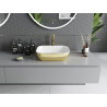Mexen Rita countertop sink 45 x 32 cm, white/gold - 21084506