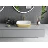 Mexen Rita countertop washbasin 45 x 32 cm, white/gold - 21084506