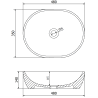 Mexen Viki countertop washbasin 48 x 35 cm, White - 21054800