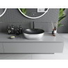 Mexen Viki countertop sink 48 x 35 cm, black matte/silver line pattern - 21054873