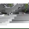 Mexen Viki countertop washbasin 48 x 35 cm, black matte/silver line pattern - 21054873