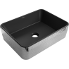 Mexen Catia countertop sink 48 x 37 cm, black matte/silver scale pattern - 21314872