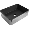 Mexen Catia countertop washbasin 48 x 37 cm, black matte/silver scale pattern - 21314872