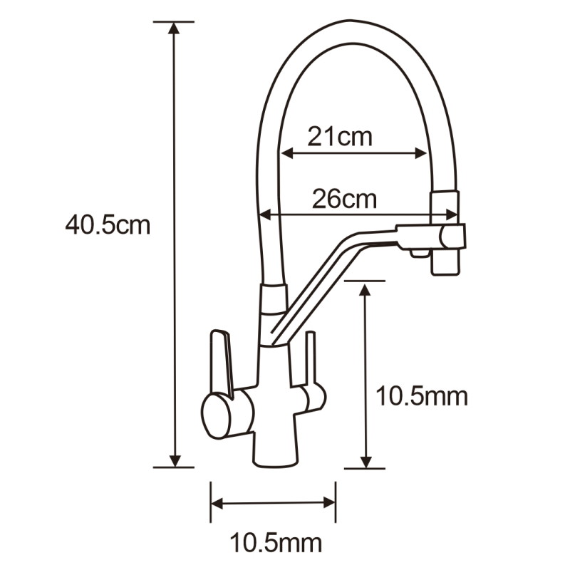 Mexen Mario 2-bowl granite kitchen sink with Duo faucet, beige - 6504-69-671701-70-B