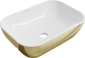 Mexen Rita countertop sink 45 x 32 cm, white/gold - 21084506