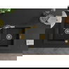 Mexen Mario granite sink 2-bowl with Duo kitchen tap, black - 6504-77-671701-57-G