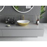 Mexen Elza countertop sink 40 x 33 cm, white/gold scale pattern - 21014008