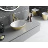 Mexen Elza countertop washbasin 40 x 33 cm, White/gold scales pattern - 21014008