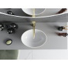Mexen Elza countertop sink 40 x 33 cm, white/gold scale pattern - 21014008