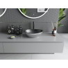 Mexen Elza countertop basin 40 x 33 cm, black matte/silver scale pattern - 21014022