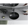 Mexen Elza countertop washbasin 40 x 33 cm, matte black/silver line pattern - 21014023