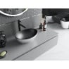 Mexen Elza countertop basin 40 x 33 cm, black matte/silver line pattern - 21014023