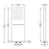 Mexen Waterfall 50 x 22 cm shower head, black - 79195-70
