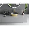 Mexen Elza countertop basin 40 x 33 cm, black matte/gold line pattern - 21014027