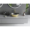 Mexen Elza countertop washbasin 40 x 33 cm, black matte/golden line pattern - 21014027