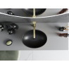 Mexen Elza countertop washbasin 40 x 33 cm, black matte/golden line pattern - 21014027