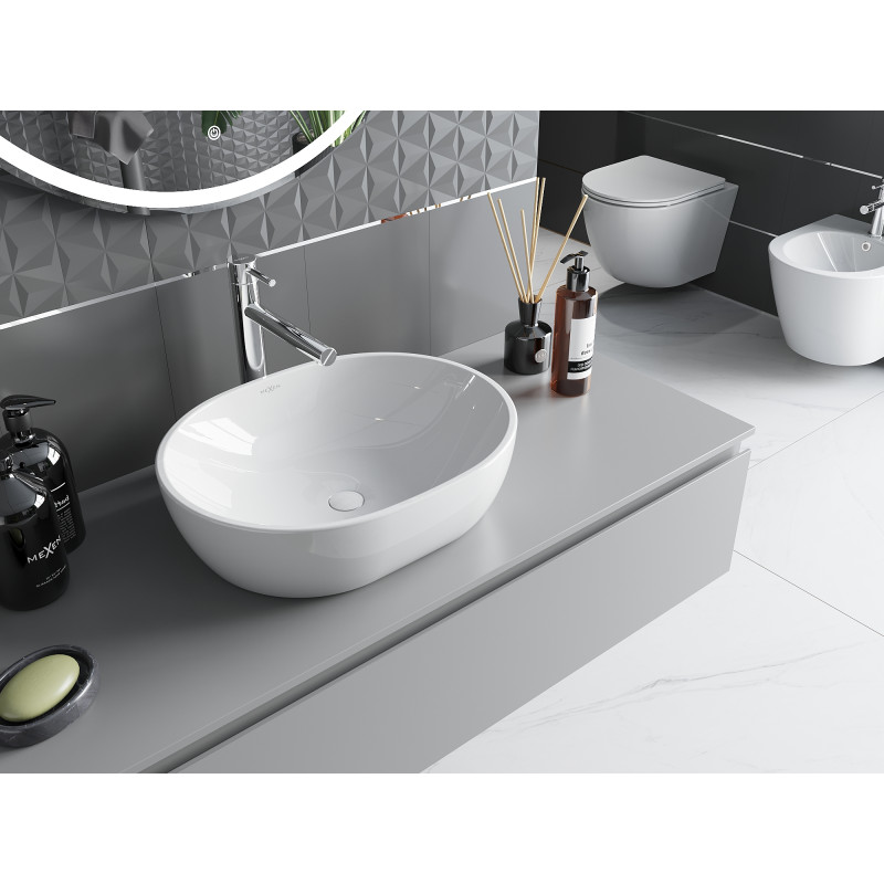 Mexen Viki countertop washbasin 48 x 35 cm, white - 21054800