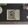 Mexen Enzo single-bowl granite sink with drainer and Duo kitchen tap, beige - 6506-69-671701-07-B