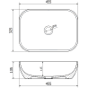 Mexen Rita countertop washbasin 45 x 32 cm, matte navy blue - 21084542