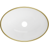 Mexen Elza countertop washbasin 40 x 33 cm, white/gold rim - 21014005