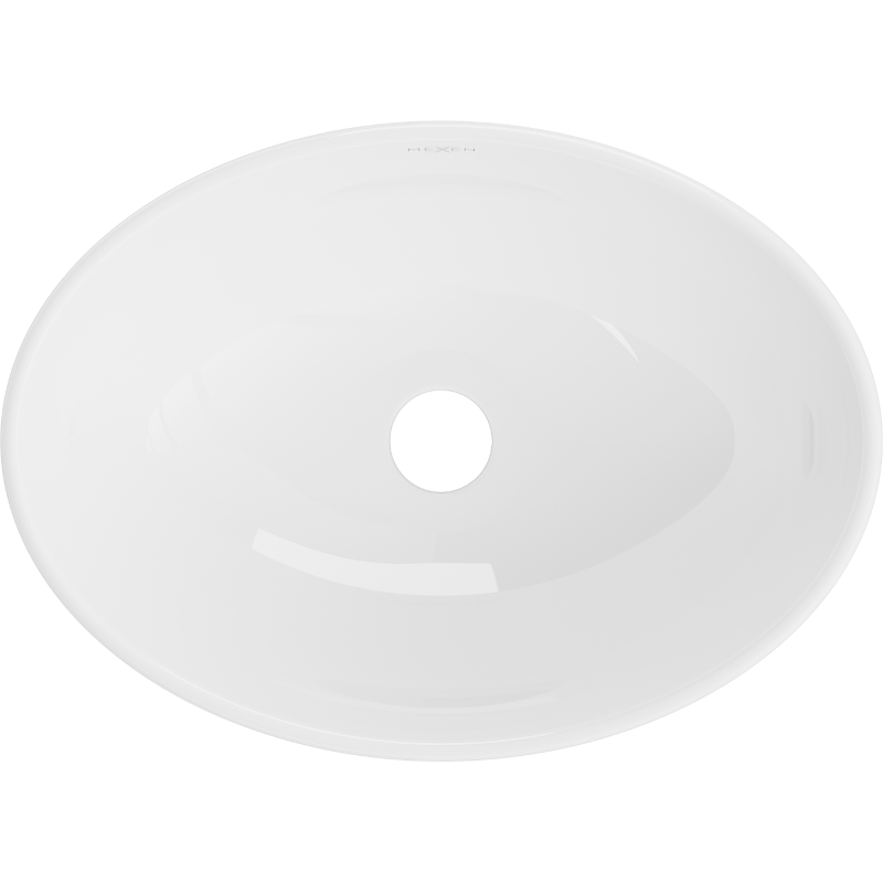 Mexen Elza countertop washbasin 40 x 33 cm, white/gold line pattern - 21014017