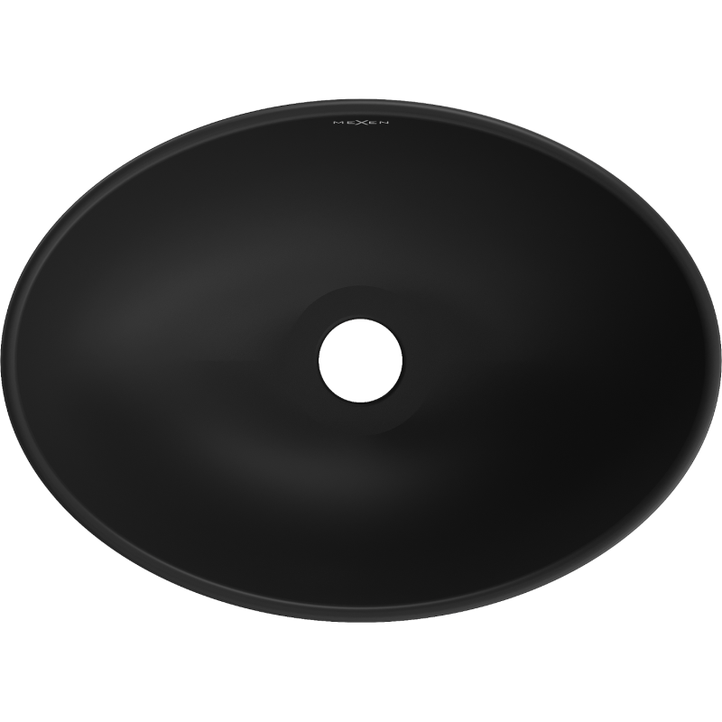 Mexen Elza countertop washbasin 40 x 33 cm, black matte/gold - 21014026