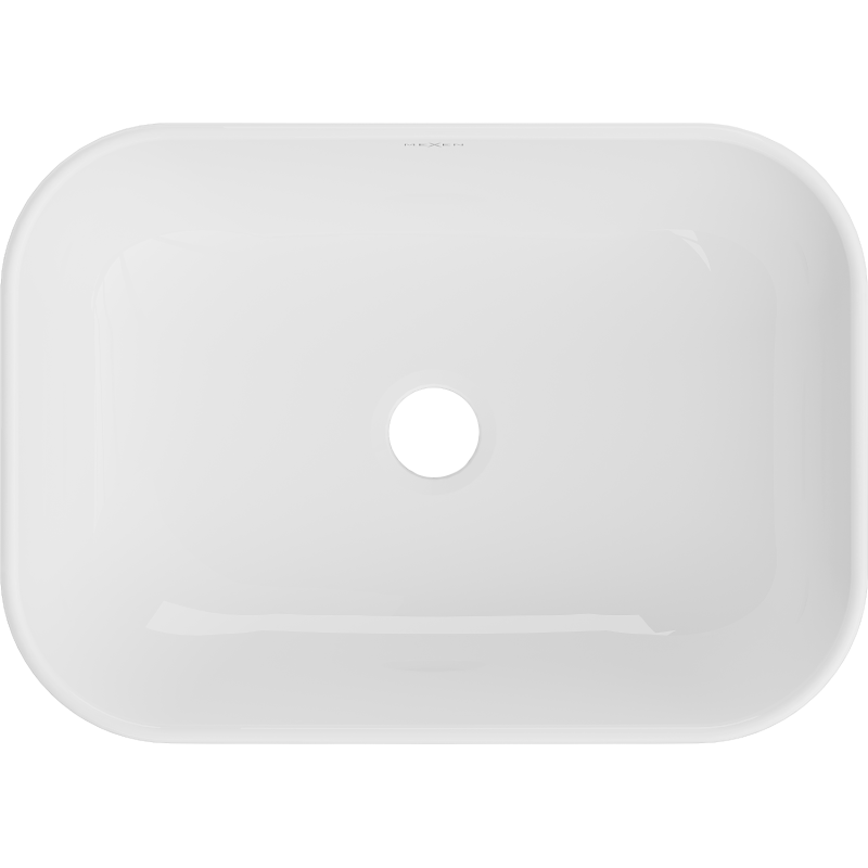 Mexen Rita countertop washbasin 45 x 32 cm, white/gold - 21084506