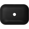 Mexen Rita countertop washbasin 45 x 32 cm, black matt/Silver checked pattern - 21084572