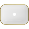 Mexen Rita countertop washbasin 50 x 40 cm, White/Gold - 21084505
