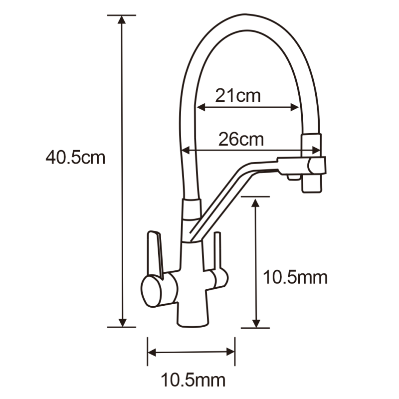 Mexen Gaspar granite sink 1.5-bowl with drainer and Duo kitchen tap, white - 6507-20-671701-02