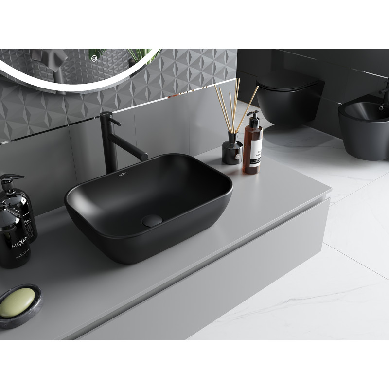 Mexen Rita countertop basin 45 x 32 cm, black matte - 21084585