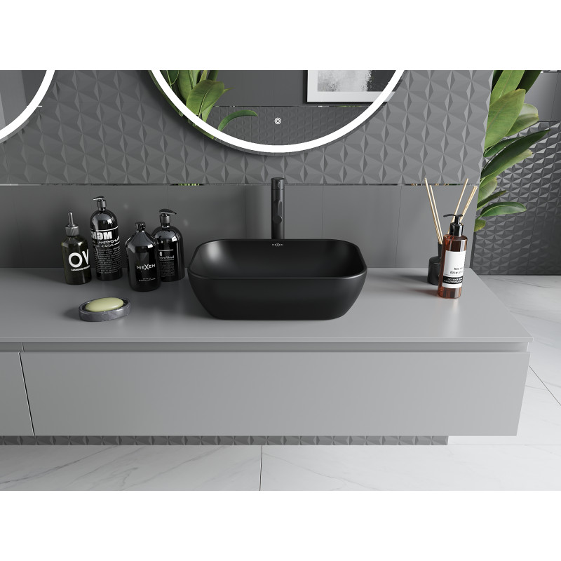 Mexen Rita countertop basin 45 x 32 cm, black matte - 21084585
