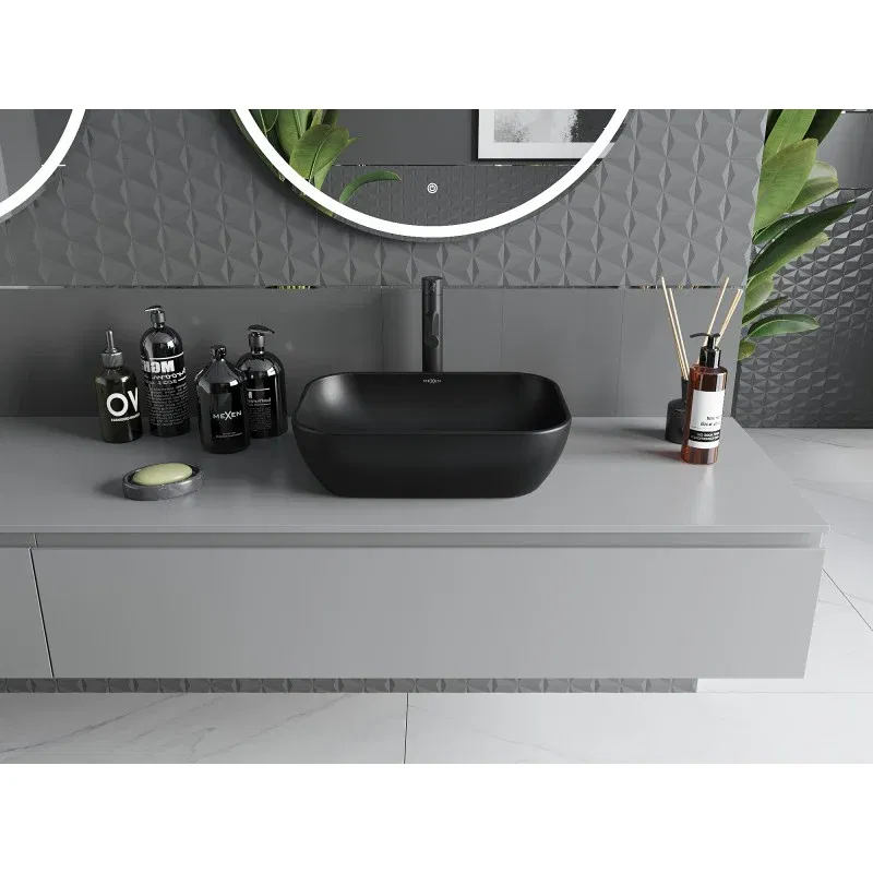 Mexen Rita countertop washbasin 45 x 32 cm, black matte - 21084585