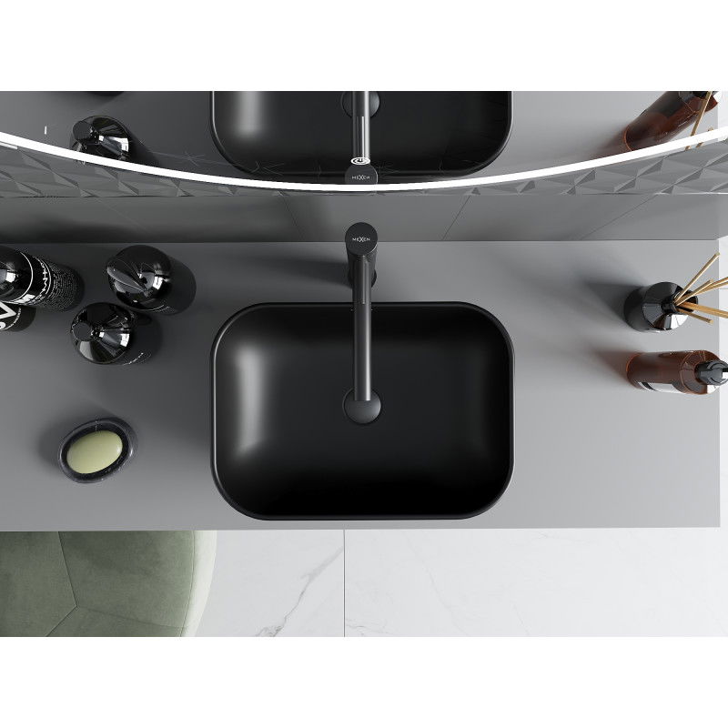 Mexen Rita countertop washbasin 45 x 32 cm, black matte - 21084585