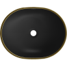 Mexen Viki countertop washbasin 48 x 35 cm, black matte/gold grid pattern - 21054879